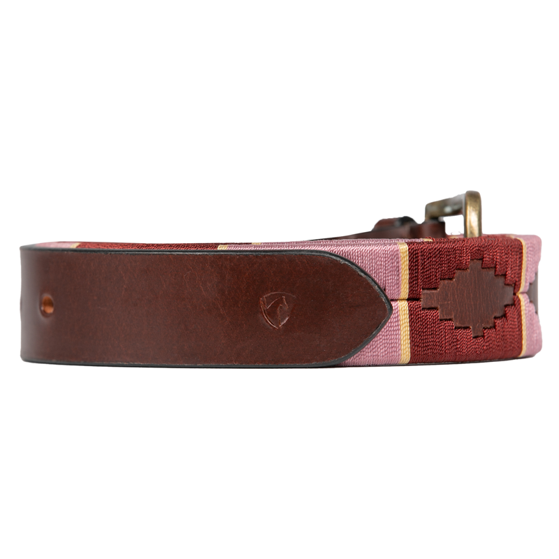 Hy Equestrian Polo Belt - Purple/Pink/Beige-1